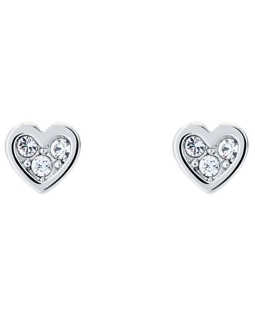 Ted Baker Metallic Crystal Small Heart Stud Earrings
