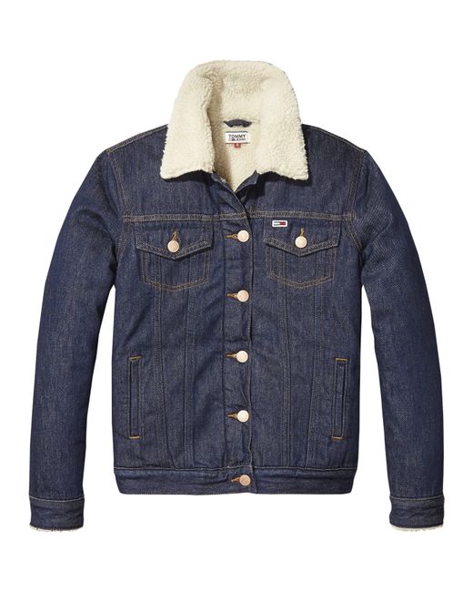 Tommy Hilfiger Blue Sherpa Trucker Jacket