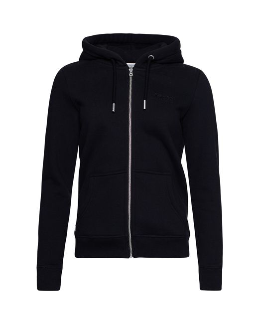 Superdry Blue Embroidered Logo Hoodie