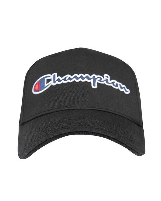 Champion Black Logo Cap for men