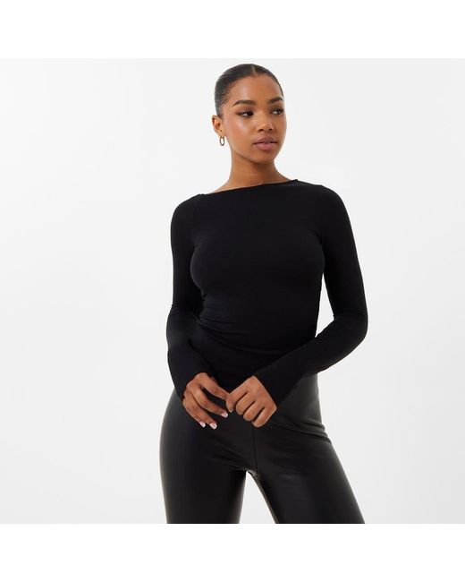 Jack Wills Black Jw Modal Asymmetric Top