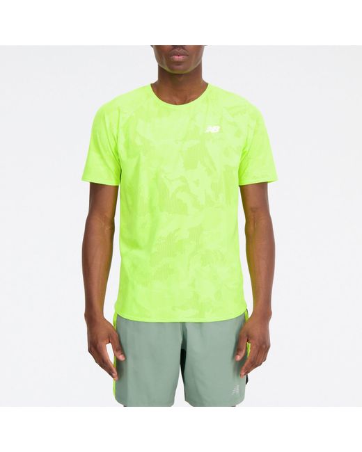 New Balance Green Q Speed Jacquard T-shirt for men