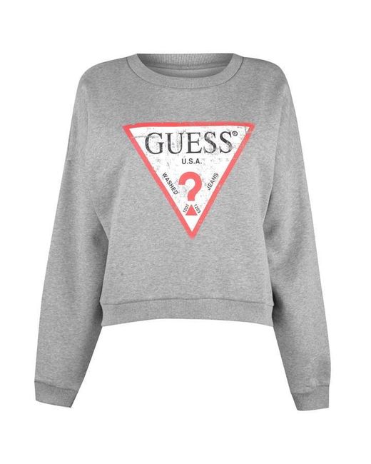 Guess Gray Logo Sweater