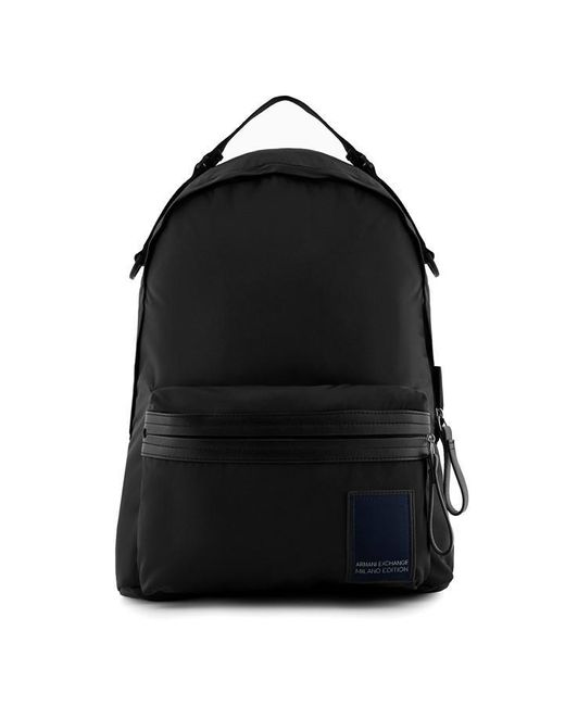 Armani Exchange Black Milano Backpack for men