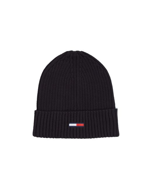 Tommy Hilfiger Blue Rib Knit Flag Beanie for men