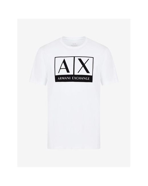 Armani Exchange White Big Logo T-shirt for men