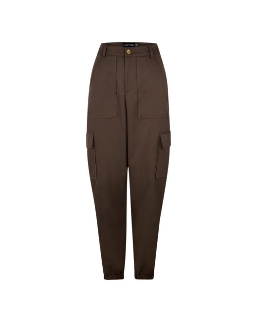 I Saw It First Brown Isawitfirst Tailored Cargo Joggers