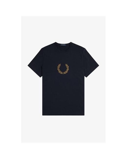 Fred Perry Blue Fred Laurel Tee for men