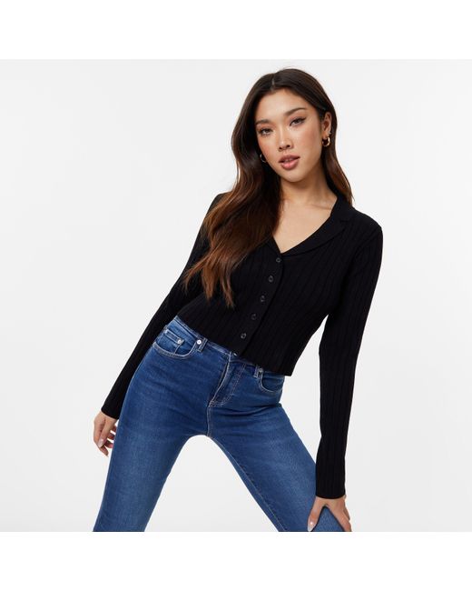 Jack Wills Blue Jw Button Long Sleeve Top