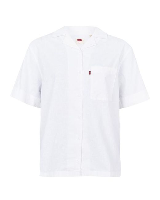 Levi's White Ari Short Sleeve Resort Shirt