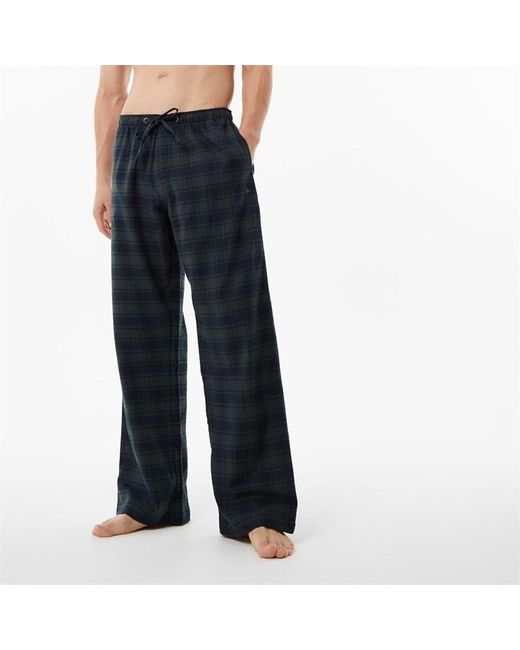 Jack Wills Blue Check Brushed Flannel Pants for men
