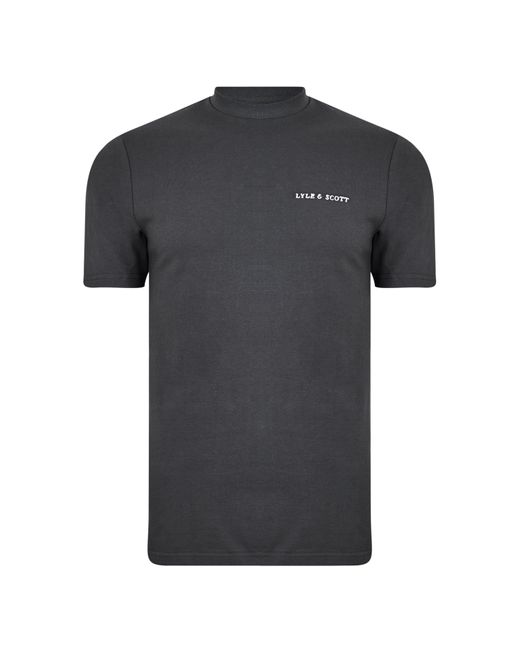 Lyle & Scott Black Embrded Lgo T for men