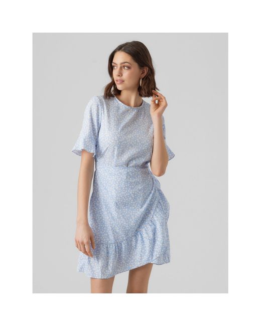 Vero Moda Blue Henna Mini Dress