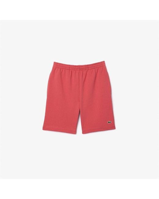 Lacoste Red Fleece Shorts for men