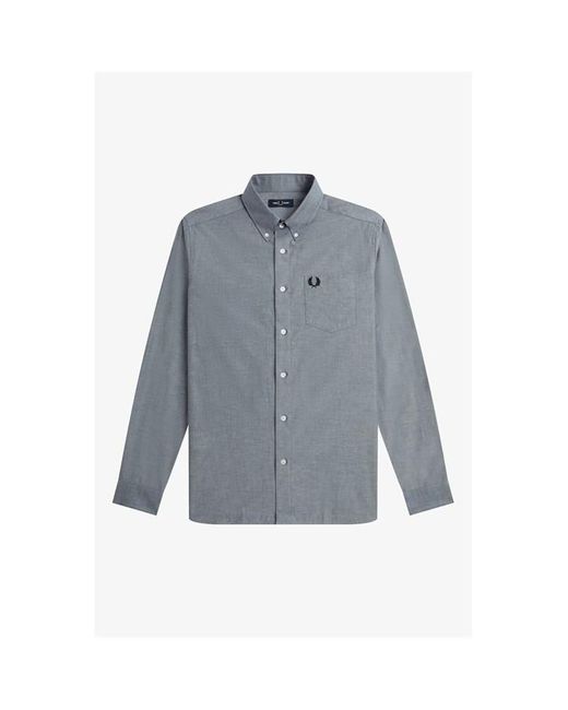 Fred Perry Blue Fred Btn Down Shirt Sn34 for men
