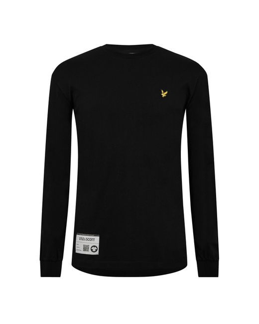 Lyle & Scott Black Osize Ls Tee Sn99 for men