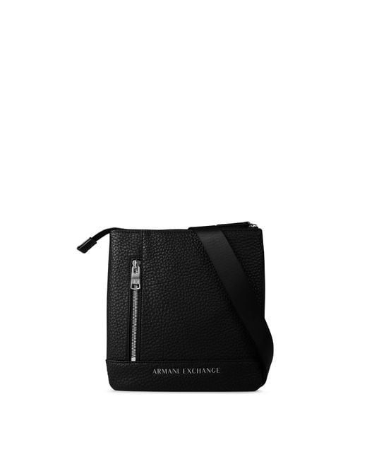 ARMANI EXCHANGE Black Flat Crossbody for men