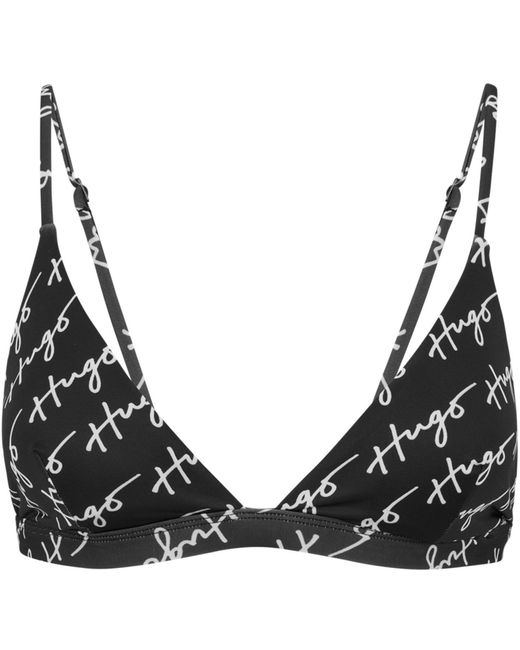 HUGO Black Signature Triangle Bikini Top