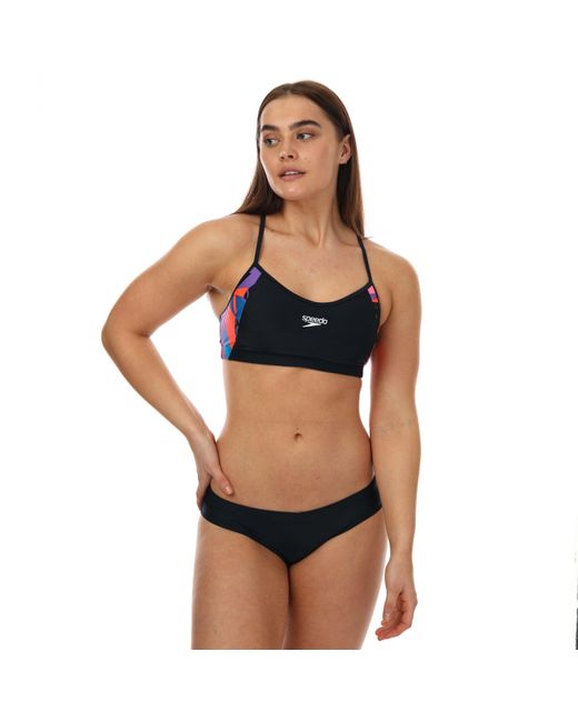 Speedo Black Volley Thinstrap Bikini