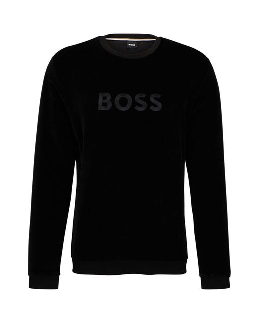 Boss Black Velour Sweatshirt 10169063 04 for men