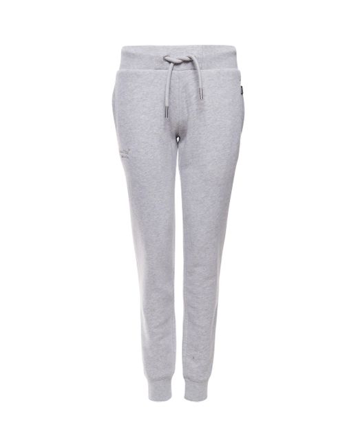 Superdry Gray Logo Jogging Pants