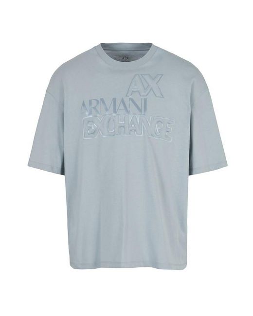 Armani Exchange Blue Outline T Shirt for men