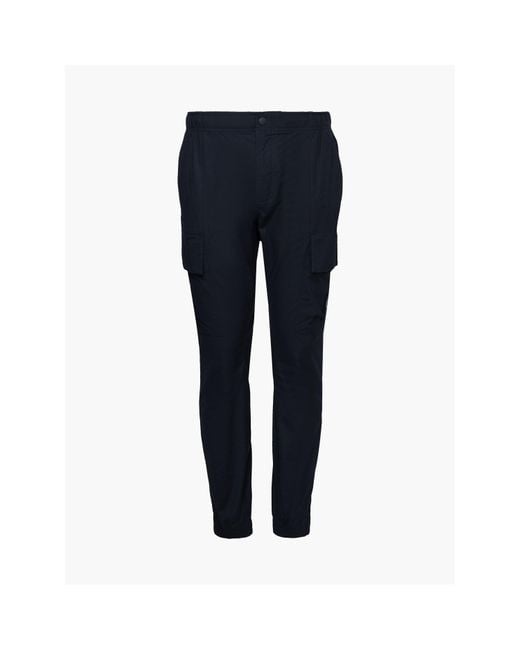 Calvin Klein Blue Skinny Washed Cargo Pants for men