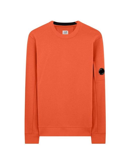 C P Company Orange Heavyweight Lens Sweatshirt for men