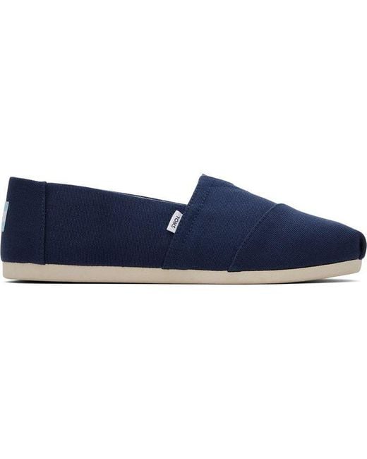 TOMS Blue S Recycled Canvas Navy for men