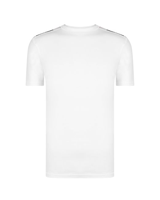 Moschino White Tape T Shirt for men