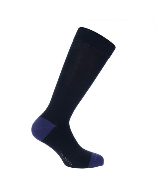 Ted Baker Blue Clasic Plain Sock for men