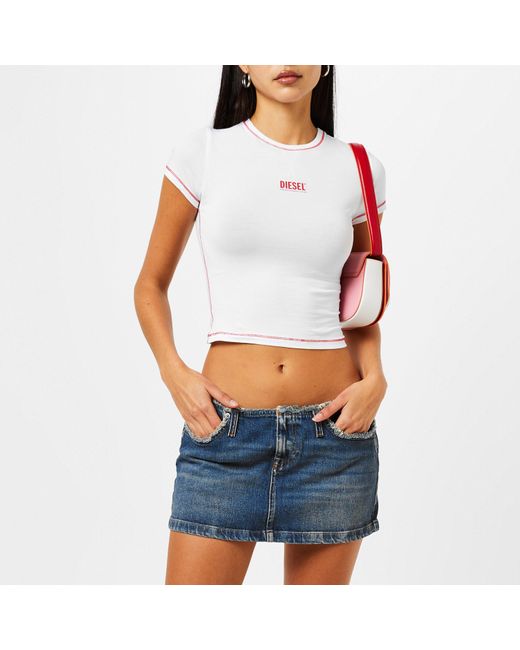 DIESEL White Diesel Uftee Maddie Ld00