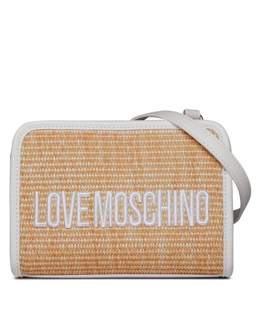 Love Moschino Natural Raffia Shoulder Bag