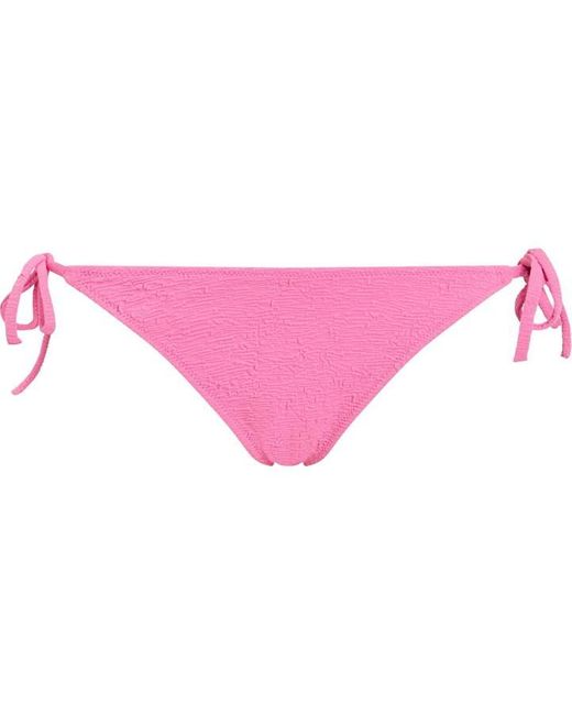 Calvin Klein S Mon Txtr Tie Side Bikini Bottoms Bold Pink L