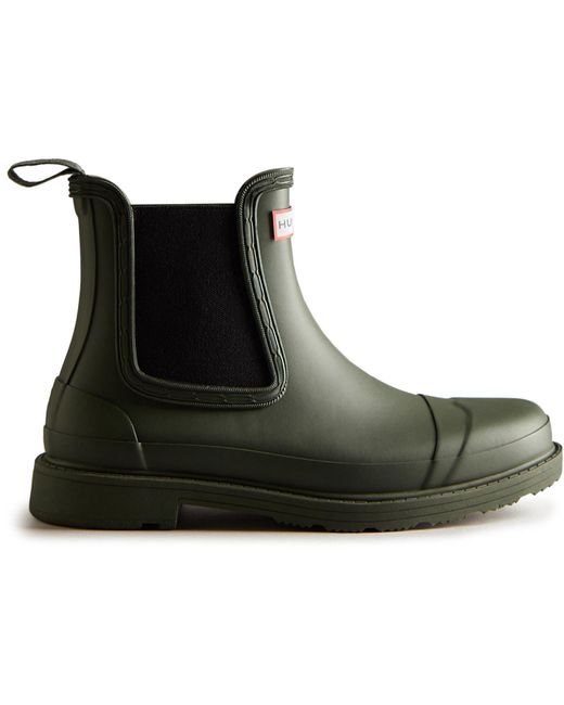 Hunter Black Comando Chelsea Wellington Boots