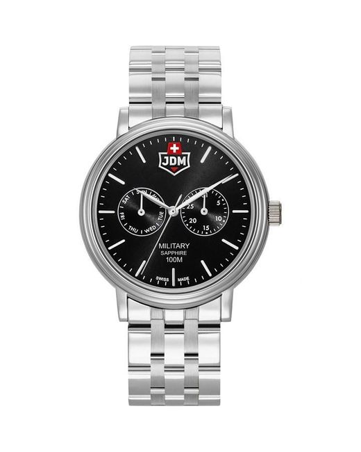 JDM MILITARY Metallic Echo Steel Black Dial Watch for men