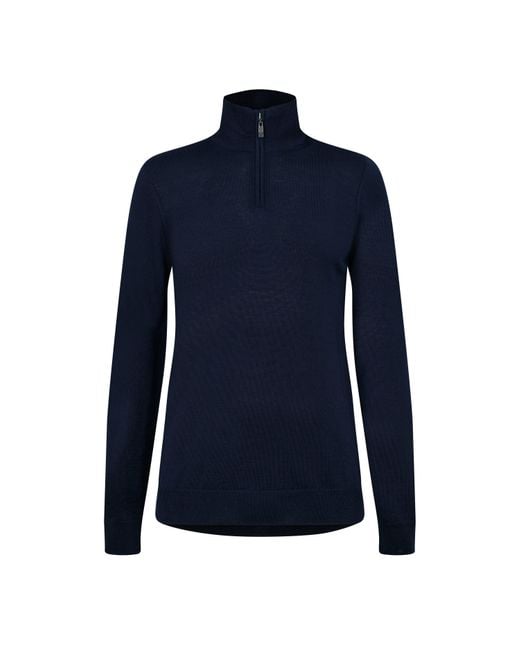 Lyle & Scott Blue Q Zip Pullover for men