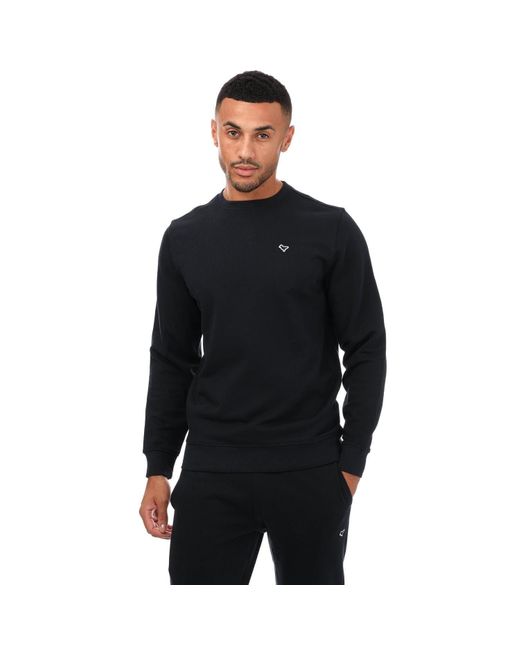 Weekend Offender Black Fabio Crew Sweatshirt for men