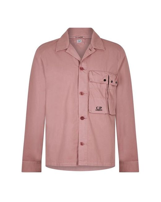 C P Company Pink Cp Zip Overshirt Sn34 for men