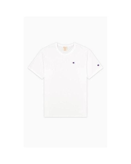 Champion White Reverse Weave Box Fit T-shirt for men