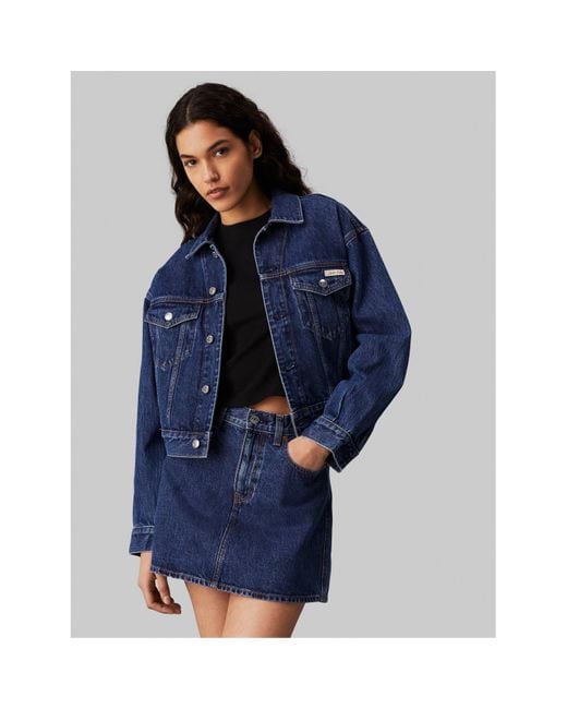 Calvin Klein Blue 90's Trucker Jacket