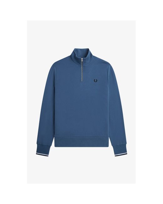 Fred Perry Blue Fredperry Half Zip Top for men