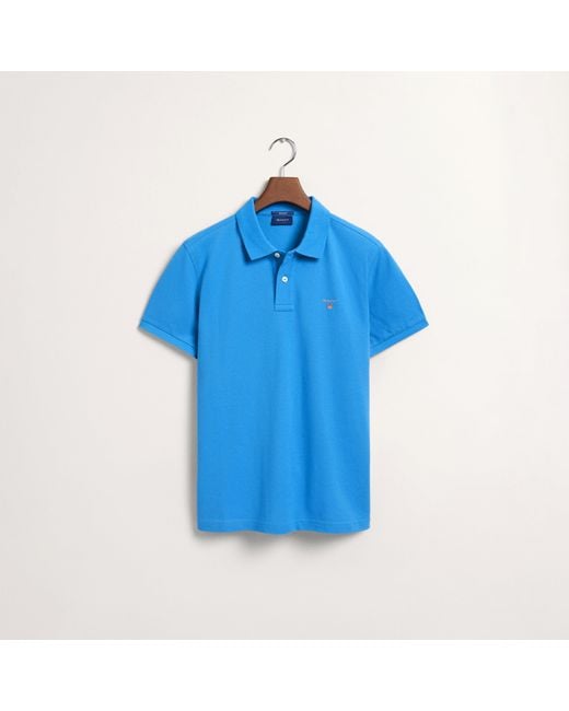 Gant Blue Original Pique Polo Shirt for men