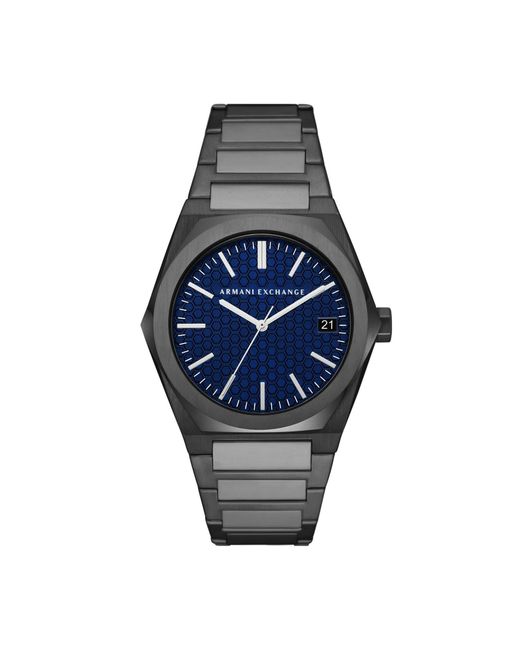 ARMANI EXCHANGE Blue Armani Exchange Ax2812 Black Dial Black Ip Bracelet Watch for men