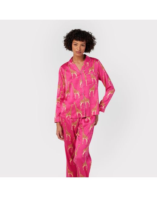 Chelsea Peers Pink Satin Pyjama Set