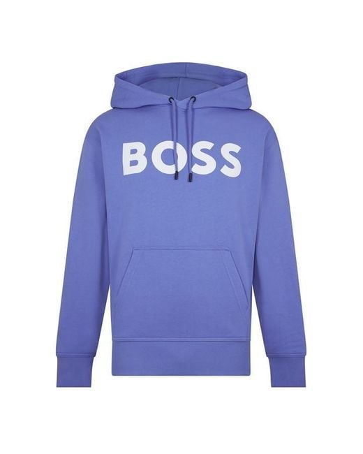 Boss Blue We Basic Logo Hoodie for men