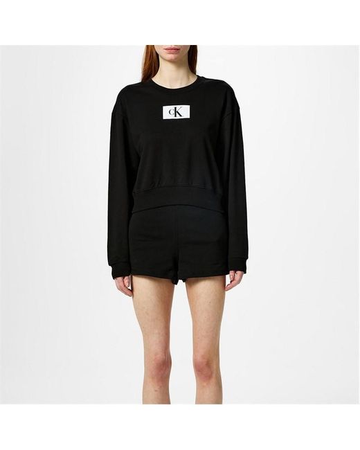 Calvin Klein Black Long Sleeve Lounge Sweatshirt