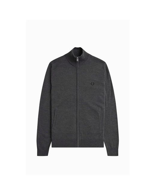 Fred Perry Black Fred Cls Zt Cardigan Sn34 for men