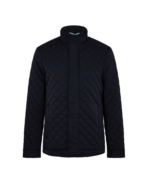 Ted Baker Blue Finnich Diamond Quilted Jacket for men