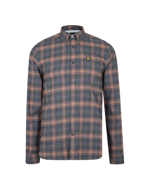 Lyle & Scott Gray Check Shirt for men